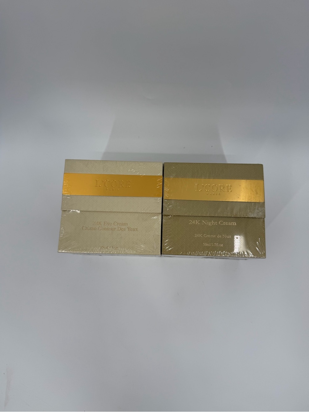 LYCORE 24K Night & Eye Cream Set - Gold and Cream
